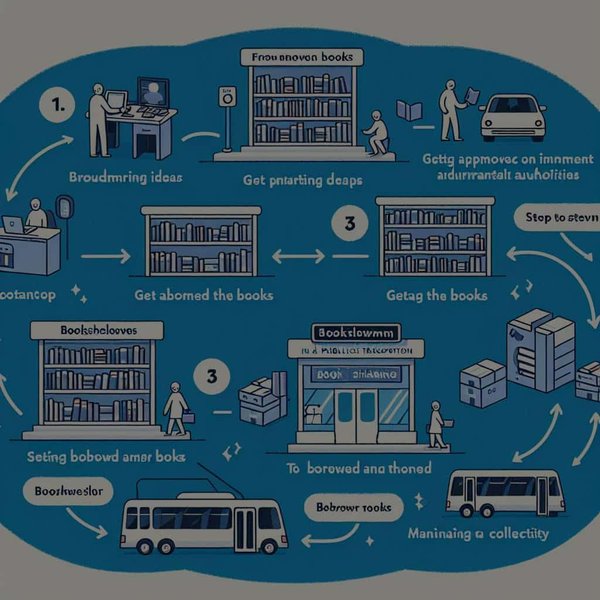 Quelles sont les étapes pour mettre en œuvre un système de partage de livres dans les transports en commun ?