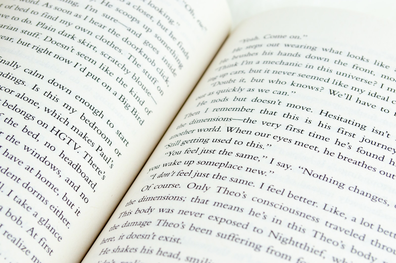 open white book